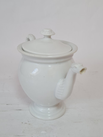 Чайник винтажный, белый фарфор, 14 x 15 см, Германия, 1960-70гг.