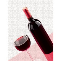 CALVENDO Puzzle CALVENDO Puzzle Ein Glas Rotwein mit Flasche daneben Пазл CALVENDO Puzzle Бокал красного вина с бутылкой рядом с ним