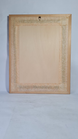 Картина винтажная Goeblin Im Stil "Дом в горах", вышивка в деревянной раме, 46,5 x 36,5 см, Германия, 1960-1970гг.