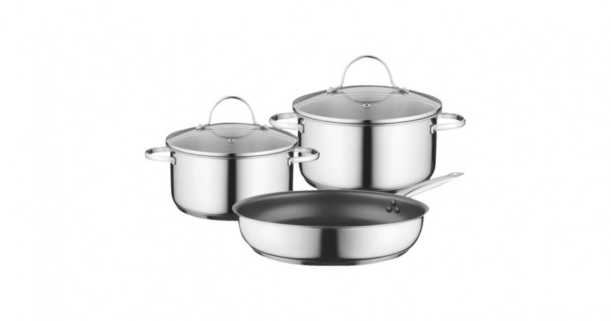 Neff Neff Topf-Set Z943SE0 edelstahl, 3-teilig  edelstahl Набор кастрюль Neff Z943SE0 нержавеющая сталь, 3 предмета