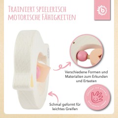 bieco Greifling Baby Beissring Vogel aus Holz Spielzeug mit Holzperlen Zahnungshilfe Beissringe Игрушка-клатч детский прорезыватель для зубов птичка из дерева игрушка с деревянными бусинами прорезыватель для зубов прорезыватель для зубов