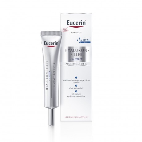 Eucerin Hyaluron-Filler Augenpflege  Гиалуроновый наполнитель уход за глазами