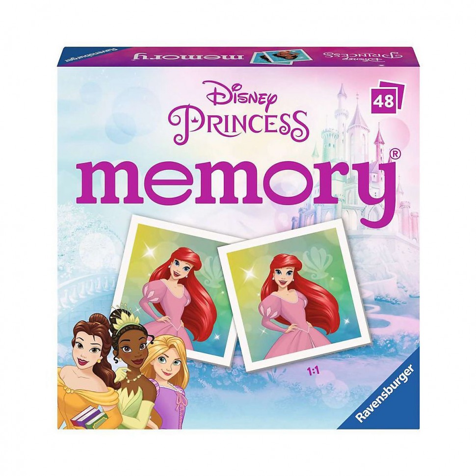 Купить Ravensburger Mini Memory | Disney Princess | 48 Bildkarten | 20900 |  Spiel Минипамять | Принцессы Диснея | 48 карточек с картинками | 20900 |  Игра в интернет-магазине Diskontshop.eu Германия всего за 1 820 руб. в