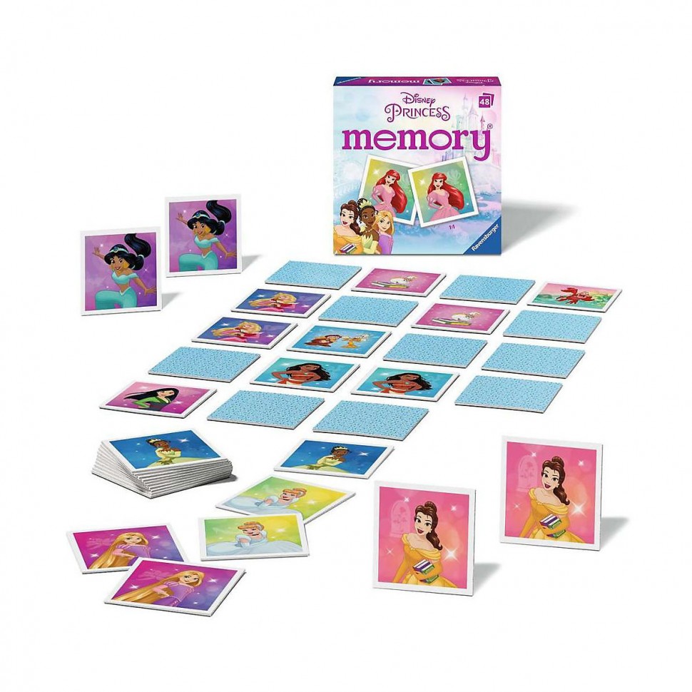 Купить Ravensburger Mini Memory | Disney Princess | 48 Bildkarten | 20900 |  Spiel Минипамять | Принцессы Диснея | 48 карточек с картинками | 20900 |  Игра в интернет-магазине Diskontshop.eu Германия всего за 1 820 руб. в