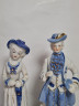 Две статуэтки винтажные "Кавалер в сюртуке и шляпе" и "Дама в шляпе с зонтом", фарфор, Китай, 1970-80гг.
