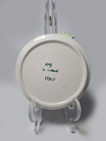 Керамическая тарелка с фактурным декором, 10,5 см, Италия, 1960-70гг.