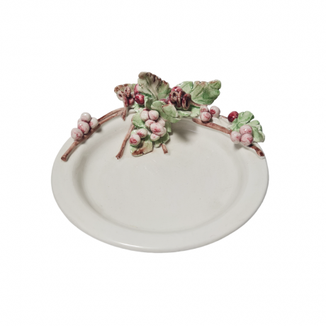 Керамическая тарелка с фактурным декором, 10,5 см, Италия, 1960-70гг.