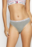 Tommy Hilfiger ESSENTIALS 3 PACK Thong medium grey htr/white/black НАБОР ESSENTIALS 3 стринги средне-серый htr/белый/черный