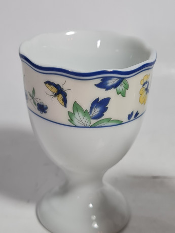 Подставка для яиц винтажная Hutschenreuther с ботаническим принтом, фарфор, 3 шт., 7 см, Германия, 1980-90гг.