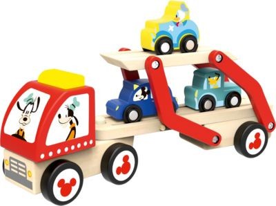 Mickey Mouse Autotransporter aus Holz Деревянный автовоз Микки Мауса
