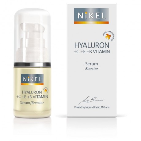 NIKEL Hyaluron+C+E+B Vitamin Serum/Booster 15ml  Hyaluron+C+E+B Vitamin Сыворотка/бустер 15мл