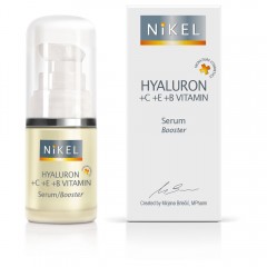 NIKEL Hyaluron+C+E+B Vitamin Serum/Booster 15ml  Hyaluron+C+E+B Vitamin Сыворотка/бустер 15мл