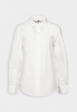 Tommy Hilfiger REGULAR Button-down blouse optic white REGULAR Блузка на пуговицах оптический белый