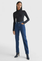 Tommy Hilfiger SLIM ROLL NECK  Long sleeved top black SLIM ROLL NECK Топ с длинными рукавами черный