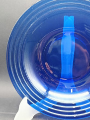 Тарелка декоративная винтажная Murano, синее стекло, 22 см, Италия, 1970-80гг.