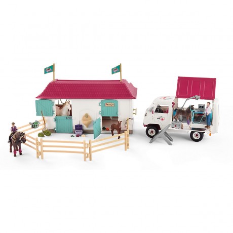 Schleich Schleich Horse Club 72147 Tierarztbesuch im Stall Schleich Horse Club 72147 Посещение ветеринара в конюшне
