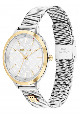 Tommy Hilfiger CASUAL Watch silber/gold/silber/weiss/silber ПОВСЕДНЕВНЫЙ — Смотреть серебро/золото/серебро/белый/серебро
