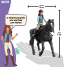 Schleich Horse Club 42712 Лиза и Шторм, Игровая фигурка  девочка-наездница с лошадью, подвижная фигурка, набор из 6 элементов, для детей от 5 лет