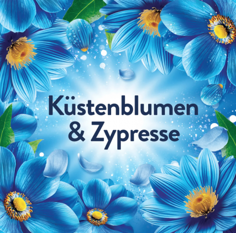 Lenor Weichspuler Kustenblume & Zypresse 71WL, Кондиционер для белья с Ароматов морского берега и цветов пачули, 71 загрузка (1596мл)