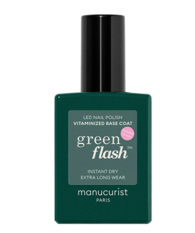 Manucurist Green Flash Vitamin Base Coat, База для ногтей  укрепляющая, под гель-лак, витамины C и E, стойкость до 12 дней