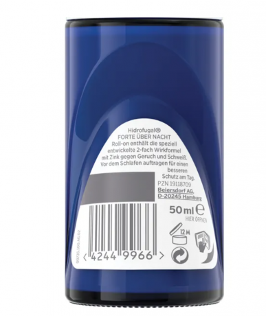 Hidrofugal FORTE Uber Nacht Anti-Transpirant Roll On 50ml, Роликовый антиперспирант FORTE для ночного применения