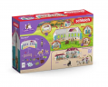 Schleich Horse Club 42703 Игровой набор "Домик маленького подковы", конюшня с лошадью и жеребёнком, фигурки, складной кейс, аксессуары, от 5 лет, Германия