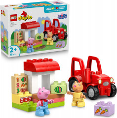 LEGO DUPLO 10468 Свинка Пеппа Конструктор Трактор и Рынок, 18 деталей, 2 фигурки, от 2 лет
