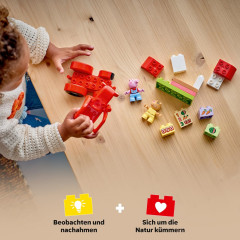 LEGO DUPLO 10468 Свинка Пеппа Конструктор Трактор и Рынок, 18 деталей, 2 фигурки, от 2 лет
