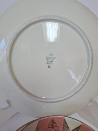 Winterling Чайное трио "Розовые узоры и позолота", Германия, 1960-70гг.