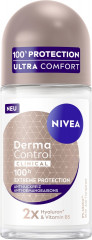 NIVEA Derma Control Clinical Ultra Comfort Deo Roll-On, 50 ml, Нивеа Дезодорант антиперспирант ролик, 2x гиалурон и витамин B5, 100ч защита, против раздражений, 50 мл