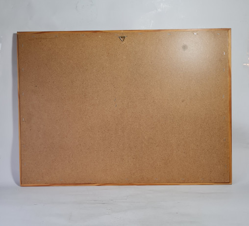 Картина винтажная Goeblin Im Stil "Человек с повозкой и лошадьми", вышивка в деревянной раме, 55 x 40 см, Германия, 1960-1970гг.