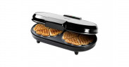 Bestron Bestron Doppel-Waffeleisen ADWM730S fur Herzwaffeln edelstahl/schwarz, 1.200 Watt  edelstahl/schwarz Двойная вафельница Bestron ADWM730S для вафель-сердечек, нержавеющая сталь/черный, 1200 Вт