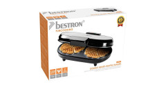 Bestron Bestron Doppel-Waffeleisen ADWM730S fur Herzwaffeln edelstahl/schwarz, 1.200 Watt  edelstahl/schwarz Двойная вафельница Bestron ADWM730S для вафель-сердечек, нержавеющая сталь/черный, 1200 Вт