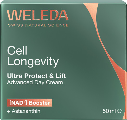 WELEDA Cell Longevity Ultra Protect & Lift Advanced Day Cream, 50 ml, Дневной крем для лица Ultra Protect & Lift с астаксантином и NAD+ Booster для зрелой кожи, 50 мл