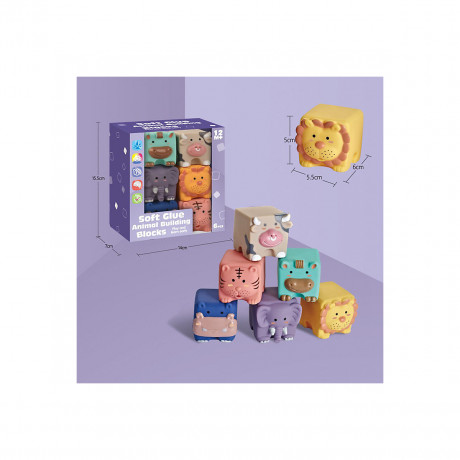 Lernspielzeug fur Kleinkinder zum Stapeln von Bausteinen 3D-Tierspielzeug Развивающие игрушки для малышей Укладка строительных блоков 3D-игрушки для животных