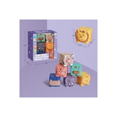 Lernspielzeug fur Kleinkinder zum Stapeln von Bausteinen 3D-Tierspielzeug Развивающие игрушки для малышей Укладка строительных блоков 3D-игрушки для животных