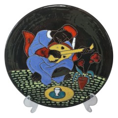 Les Ceramiques Коллекционная тарелка &quot;Мандола&quot;, 24см, Тунис 1950г.