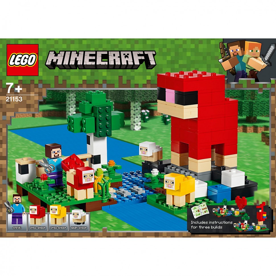 Купить LEGO Minecraft 21153 Die Schaffarm ЛЕГО Шерстяная ферма в  интернет-магазине Diskontshop.eu Германия всего за 4 891 руб. в