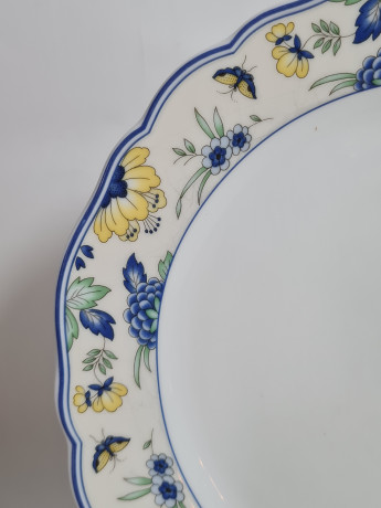 Тарелка винтажная Hutschenreuther с ботаническим принтом, фарфор, 6 шт., 19 см, Германия, 1970-80гг.