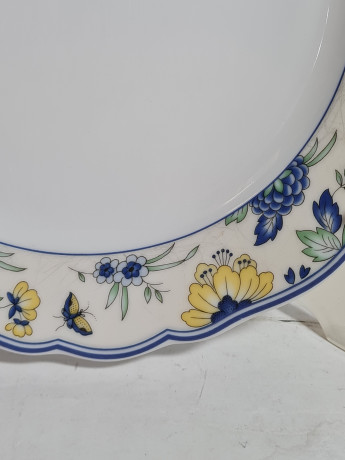 Тарелка винтажная Hutschenreuther с ботаническим принтом, фарфор, 6 шт., 19 см, Германия, 1970-80гг.