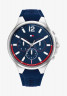 Tommy Hilfiger SPORT Chronograph watch silber silber/blau blau СПОРТ часы с хронографом серебристый серебристый/синий синий