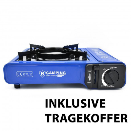 bahama bahama Gaskocher fur den Betrieb mit Gas Kartuschen 227g mobiler, (Butangaskocher Gasherd), Campingkocher Kartuschenkocher 1-flammig mit Trage-Koffer газовая плита Bahama для работы с газовыми баллончиками 227г мобильная, (бутановая газовая плита