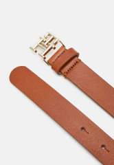 Tommy Hilfiger LOGO GOLD Belt cognac ЗОЛОТО С ЛОГОТИПОМ Ремень коньяк