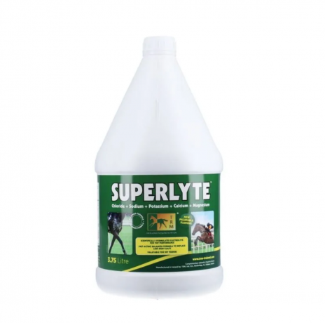 TRM Superlyte 3750ml, Электролиты для лошадей (Ирландия), жидкая добавка, поддержка восстановления после нагрузок, натрий, калий, магний, кальций 3,75 л 