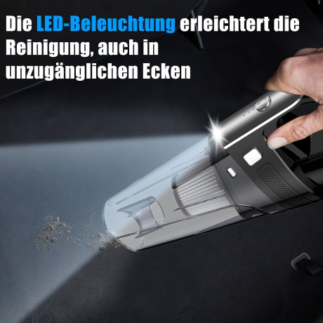 OKWISH OKWISH Akku-Handstaubsauger Handstaubsauger Autostaubsauger Staubsauger Bodenstaubsauger Kabellos, 100,00 W, Beutellos, 3 in 1 7500Pa 6000mA-Akku Wohnungen Auto + Licht Aufbewahrungstasche  OKWISH беспроводной ручной пылесос, ручной пылесос, автомо