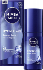 NIVEA MEN HydroCare Power Serum, 30 ml, Нивеа Мужская сыворотка для лица, гиалурон, пантенол и витамин C, 72ч увлажнение, 30 мл