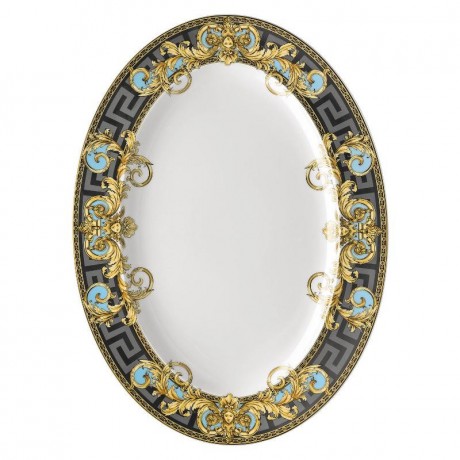 Rosenthal meets Versace Rosenthal Versace Prestige Gala Le Bleu Platte 40,5 x 30 cm Rosenthal Versace Prestige Gala Le Bleu Тарелка 40,5 x 30 см