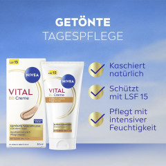 NIVEA VITAL BB Creme Tagespflege Mittlerer Hautton LSF 15, 50 ml, Нивеа BB крем для зрелой кожи, SPF 15, средний тон, выравнивание и anti-age, 50 мл