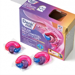 Denkmit Colorwaschmittel 3in1 Aktiv Caps, 22 Wl,  Капсулы для стирки цветного белья 3 в 1 Aktiv Caps (Германия), защита цвета, против стойких пятен, свежий аромат, 22 шт
