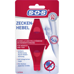 SOS Zecken-Hebel, 1 Stuck, SOS Пинцет для удаления клещей, с двумя размерами захвата, 1 шт.